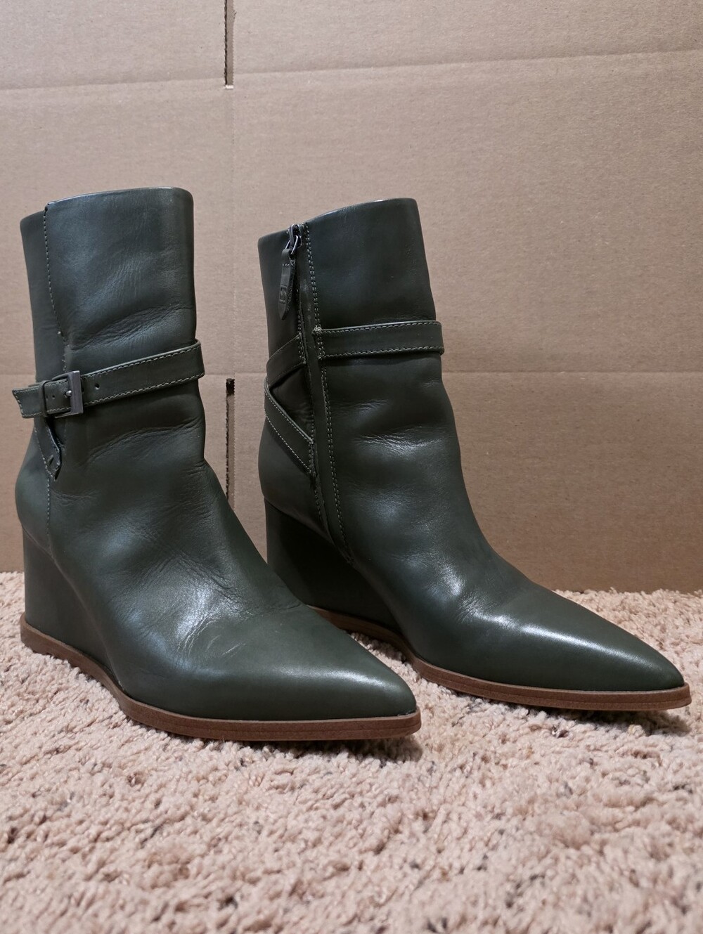 Franco Sarto Women's Emina Pointed Wedge Ankle Boots